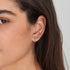 Turquoise Chain Drop Gold Stud Earrings